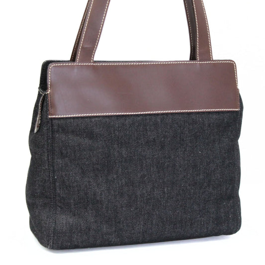 CHANEL Vintage Denim Tote Bag Black