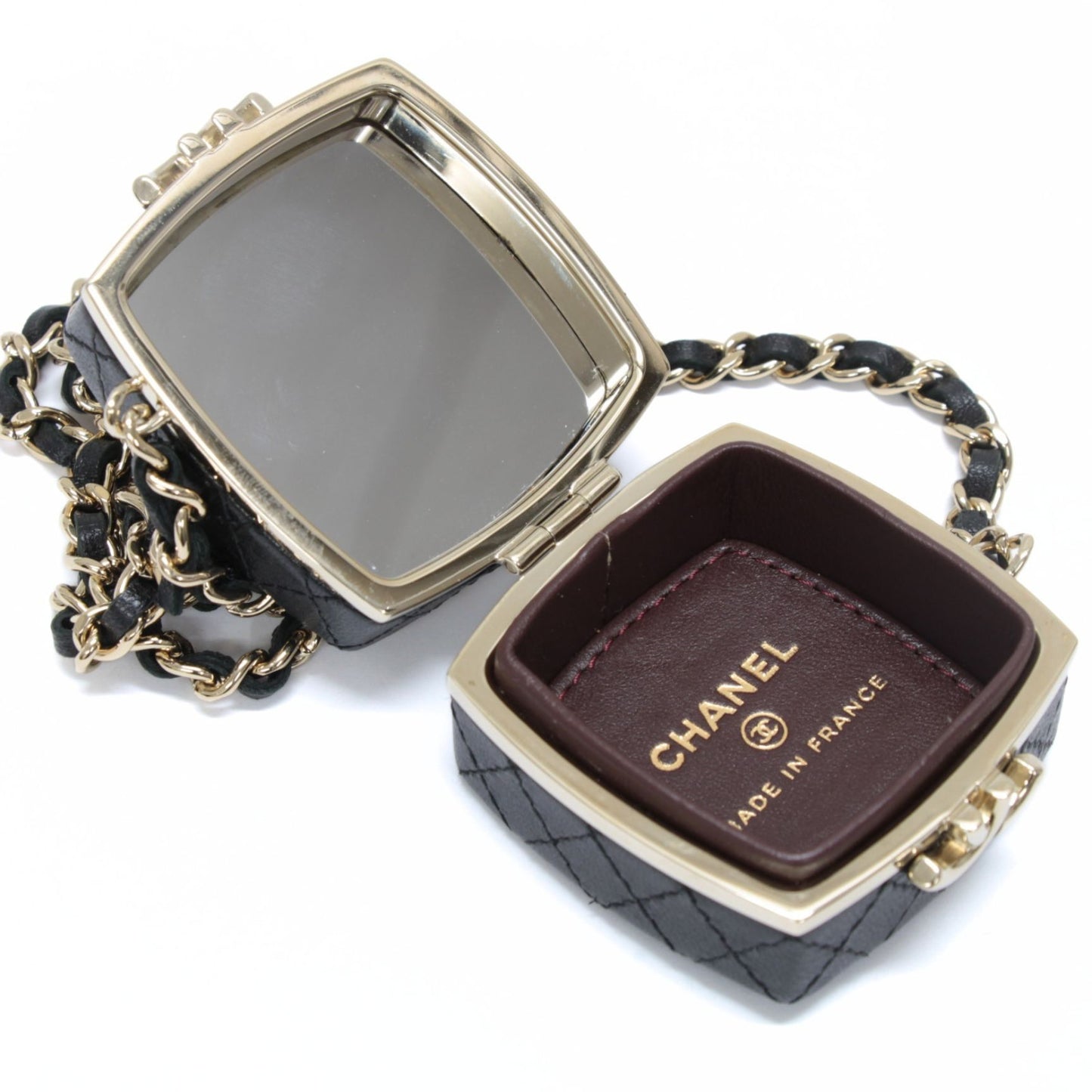 CHANEL Matelasse Compact Mirror Necklace Multi Size ONE SIZE