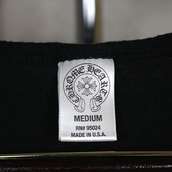 CHROME HEARTS Vintage CH Plus Cotton Tank Top Black Size M