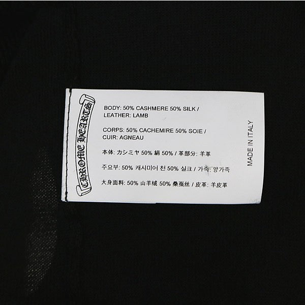 CHROME HEARTS Cashmere Cemetery Cross Cardigan Black Size M