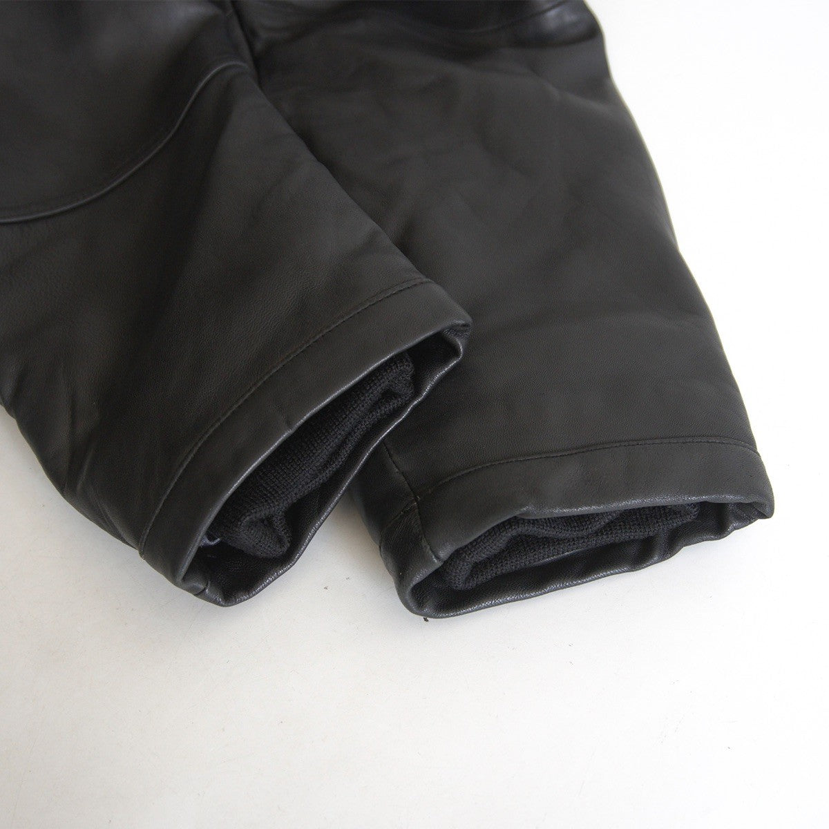 OLD STUSSY Black Leather Fur Coat Size L