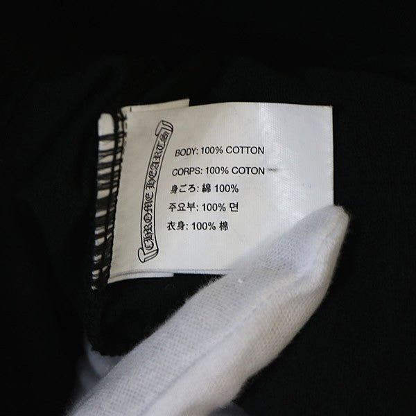 CHROME HEARTS Scroll Label USA Cotton T-Shirt Black Size S