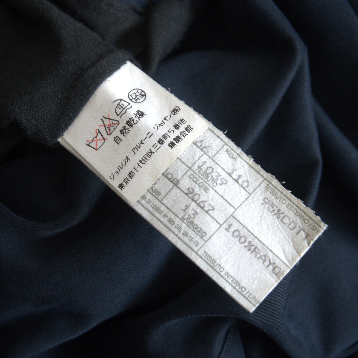 Giorgio Armani 90S Mac coat Blue Size 46