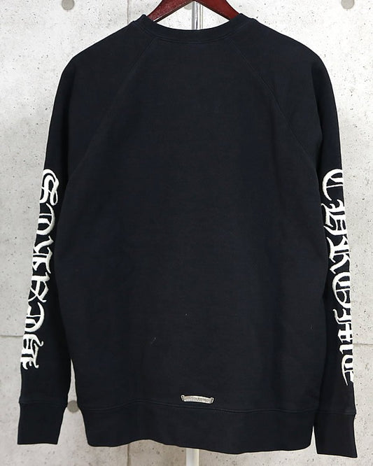 CHROME HEARTS SLO RIDE Crewneck Sweatshirt Black Size L