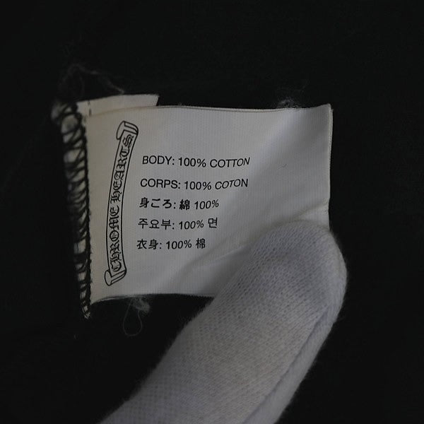 CHROME HEARTS Scroll Label USA Cotton T-Shirt Black Size S