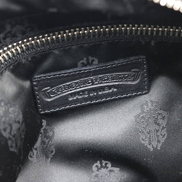 CHROME HEARTS New Strap On Leather Black SV925 Bag Size ONE SIZE