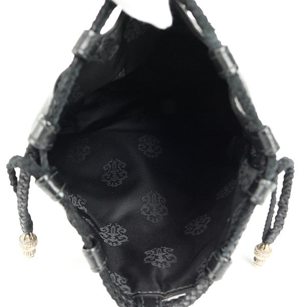 CHROME HEARTS Drawstrings Cross SV925 Black Size ONE SIZE