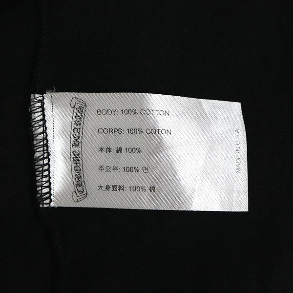 CHROME HEARTS Old English Scroll Label T-Shirt Black Size L