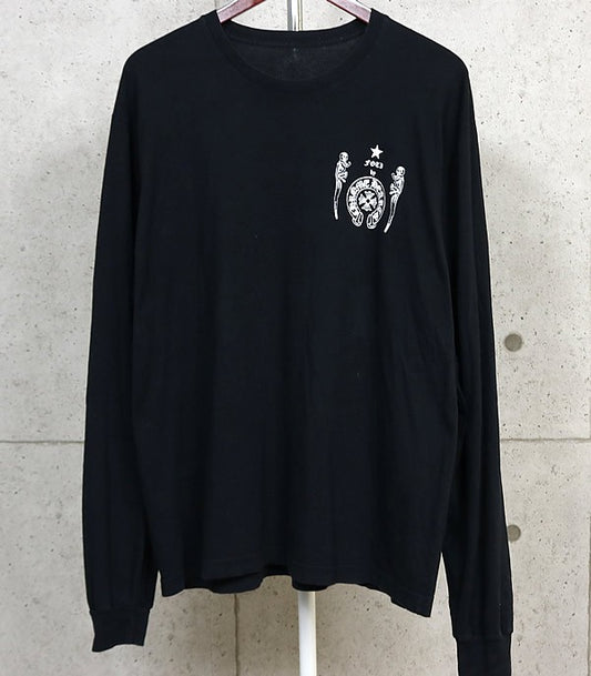 CHROME HEARTS Foti Print Long Sleeve T-Shirt Black Size L