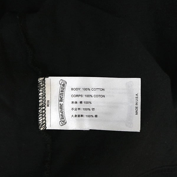 CHROME HEARTS Old English Neck Logo Long Sleeve T-Shirt Black Size L