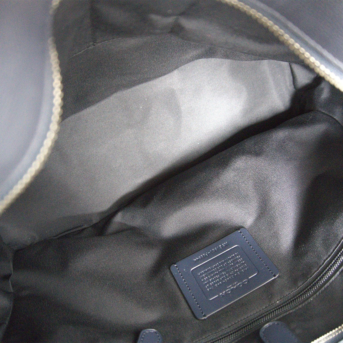 Coach 2-way Leather Tote Bag Blue