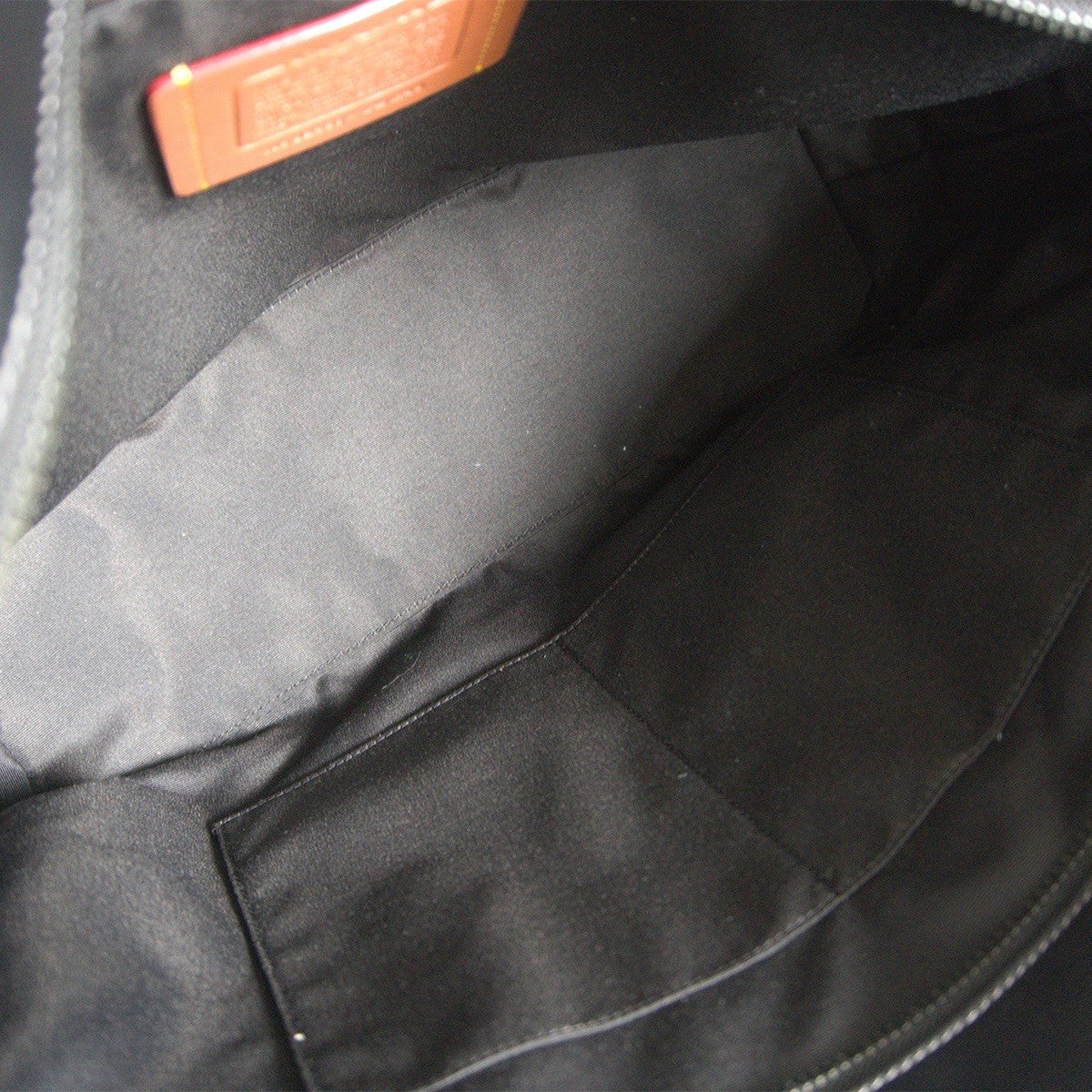 Coach 2-Way Leather Tote Bag Black