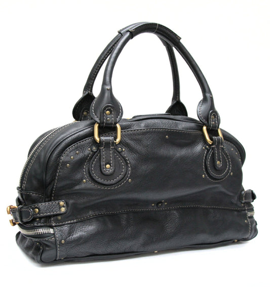 Chloe Paddington Large Leather Handbag Black Size ONE SIZE