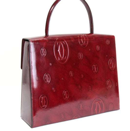 Cartier Happy Birthday Leather Handbag Red Size ONE SIZE