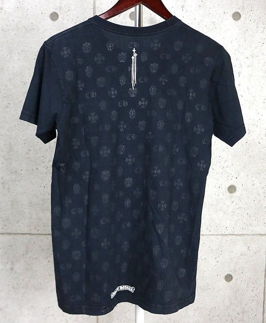 CHROME HEARTS RS3 Multi Motif Black T-Shirt Size L