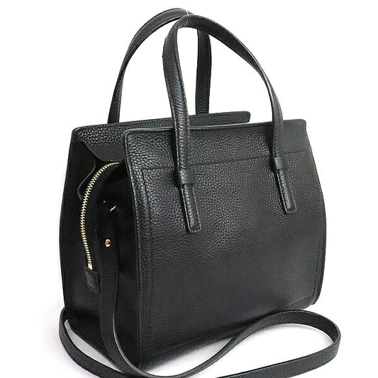 Salvatore Ferragamo Amy Leather Handbag Black Size ONE SIZE