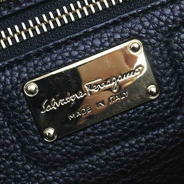 Salvatore Ferragamo Amy Leather Handbag Black Size ONE SIZE