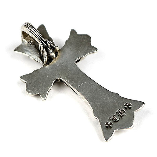 CHROME HEARTS Double CH Cross Pendant Silver Size ONE SIZE