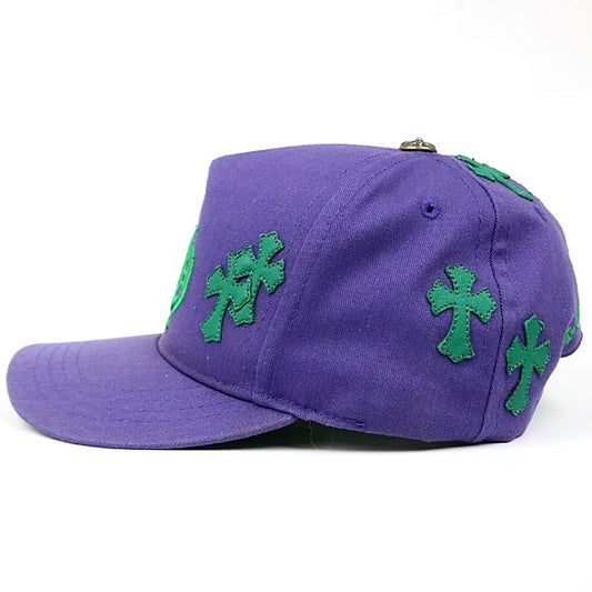 CHROME HEARTS Cross Patch CH Logo Cap Purple Size ONE SIZE