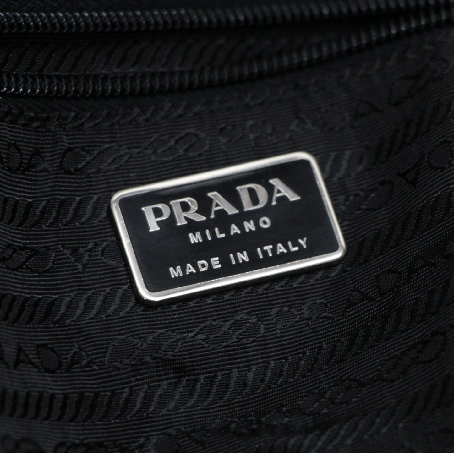 PRADA Triangle Logo Nylon Handbag Black Size ONE SIZE