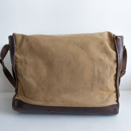 RRL Canvas Leather Shoulder Bag Made in Italy Size ONE SIZE