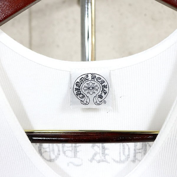 CHROME HEARTS Vintage "FUCK YOU" T-Bar Tank Top White Size M