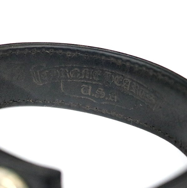 CHROME HEARTS 6P Star 3 Button 2 Snap Bracelet Black/Silver
