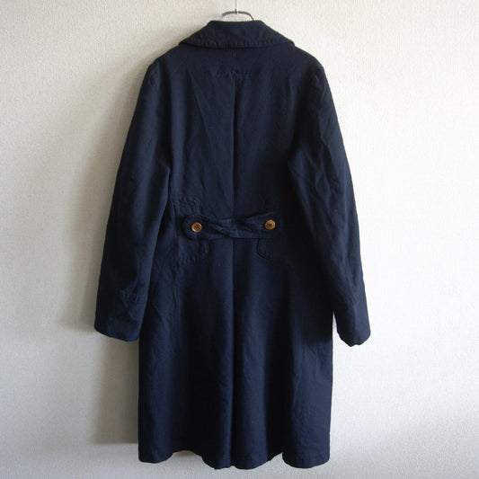 COMME des GARCONS Polyester Round Collar Coat Dark Size S