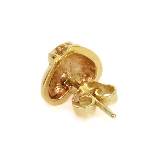 CHROME HEARTS 22K Gold Heart Stud Earrings