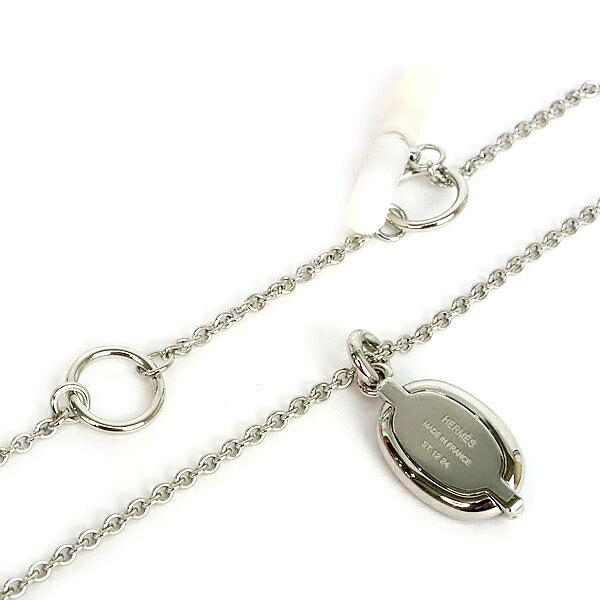 HERMES Mini Maillon PM Black Silver Necklace