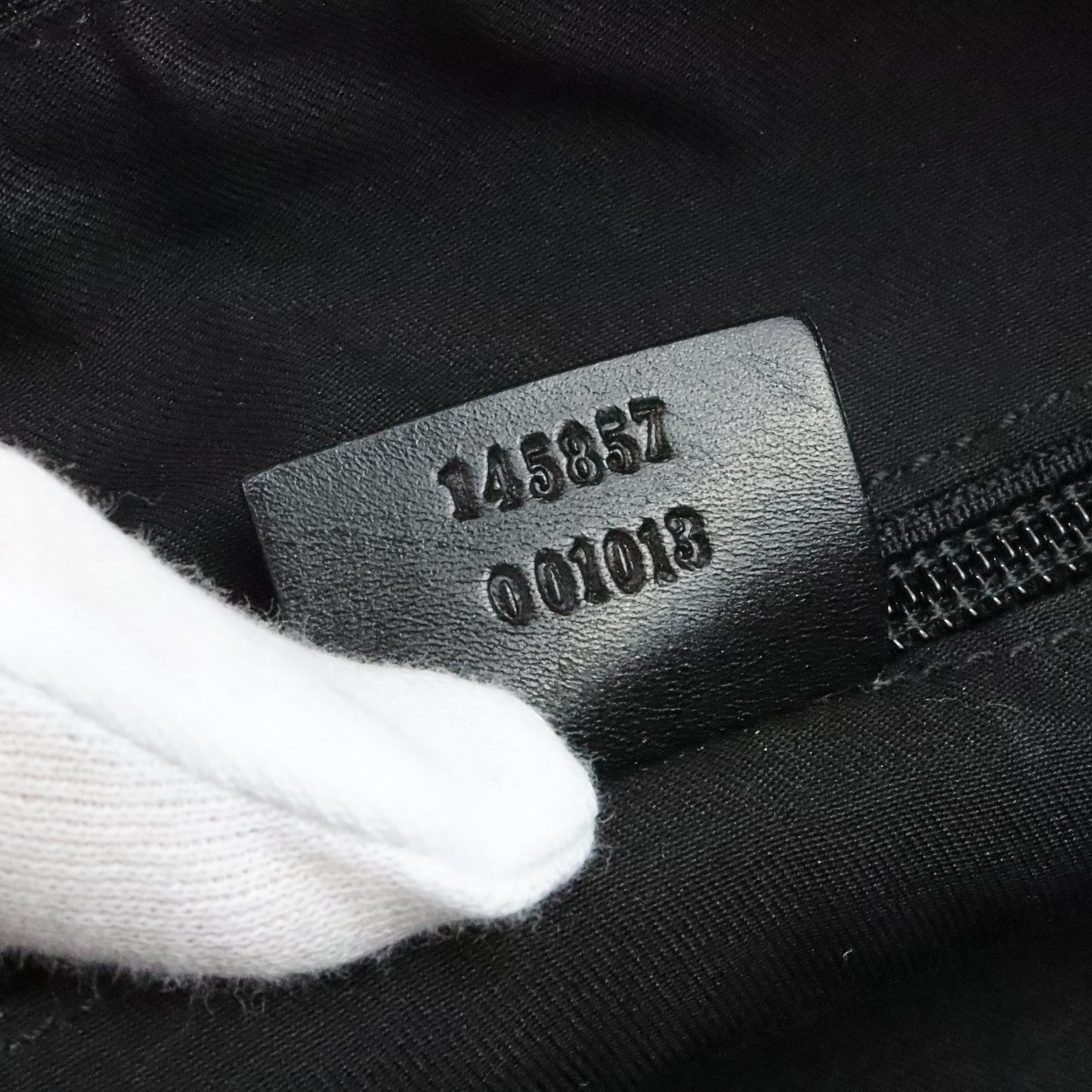 GUCCI GG Canvas Leather Shoulder Bag Black