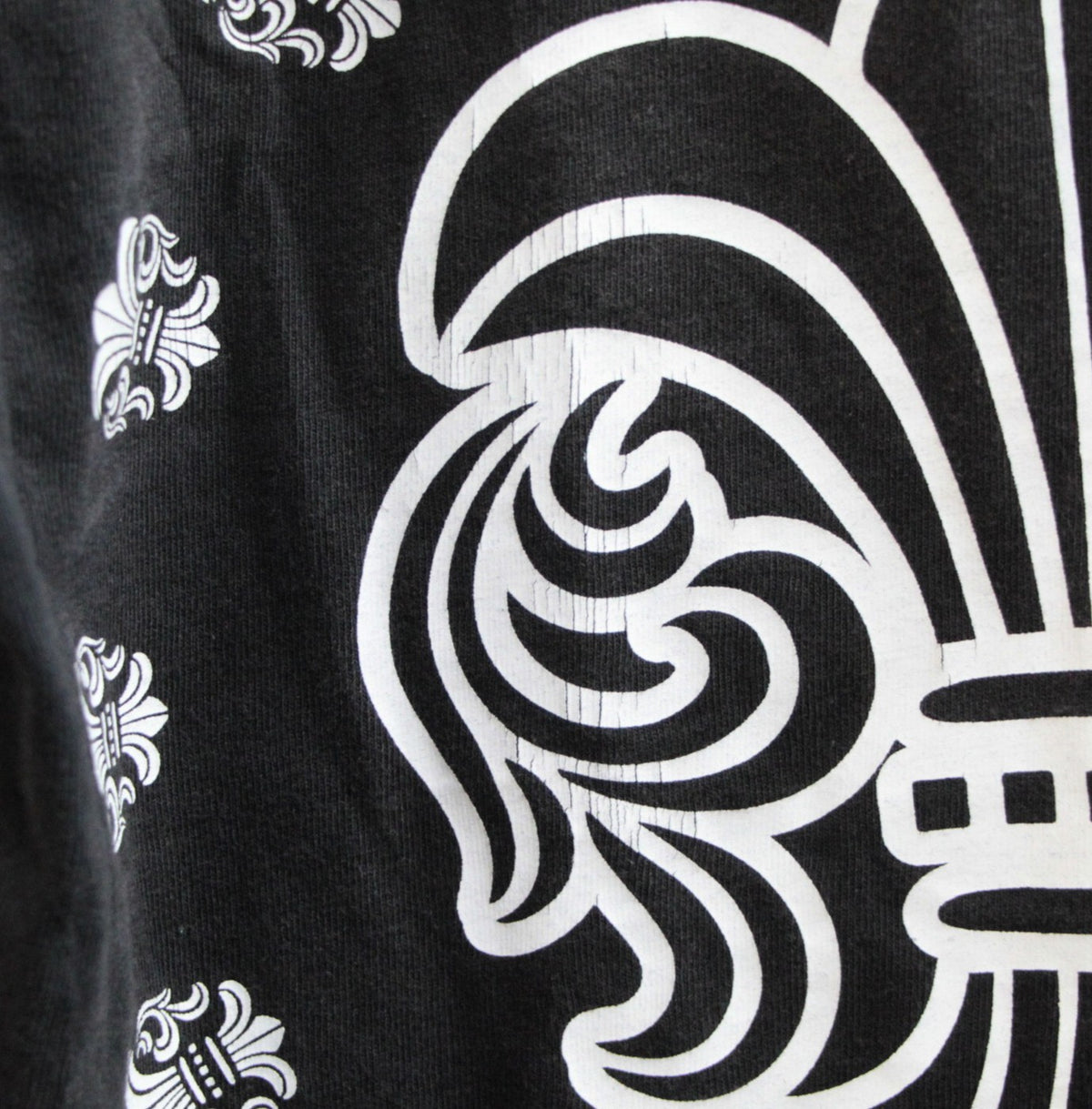 CHROME HEARTS Old Circle Logo BS Flare T-Shirt Black Size S