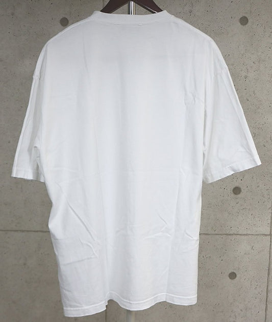 BALENCIAGA Logo Short Sleeve T-Shirt White Size L