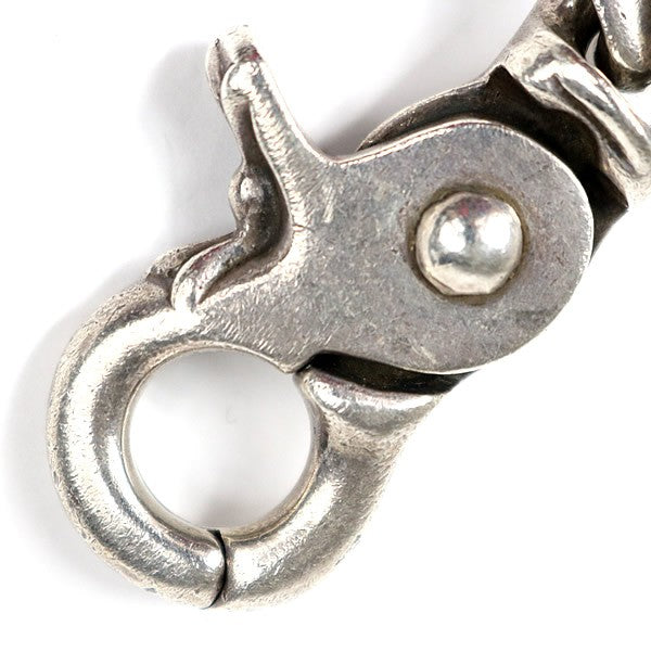 CHROME HEARTS Classic Short Keychain Silver Wallet