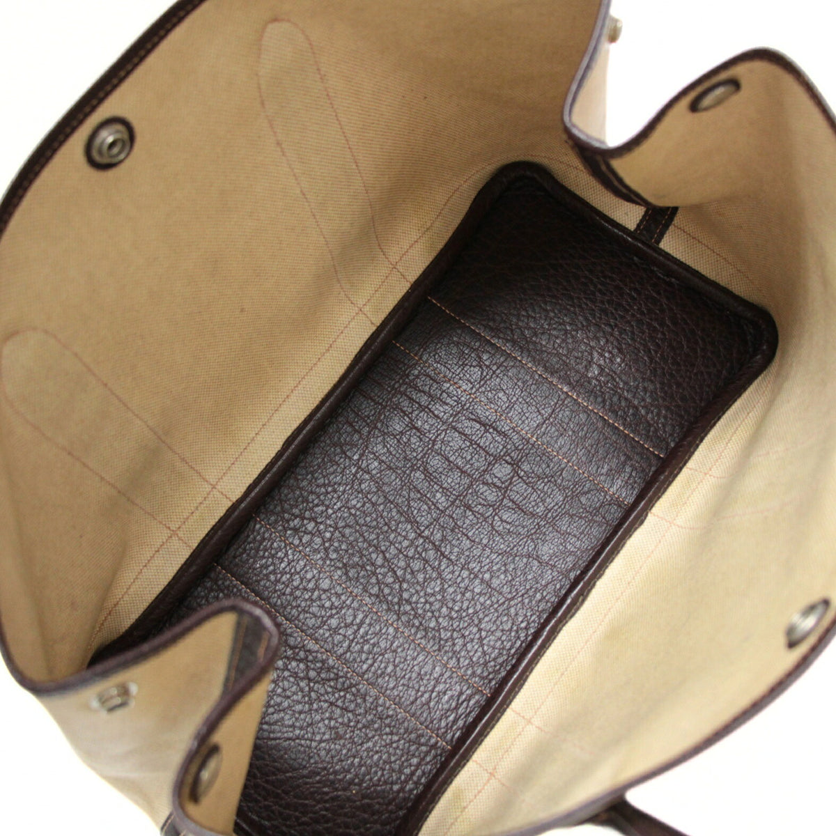 HERMES Garden Party PM Toile H Bag Marron