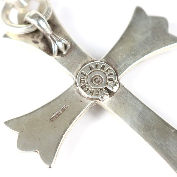 CHROME HEARTS Large Cross w/ Bail Pendant Charm Silver