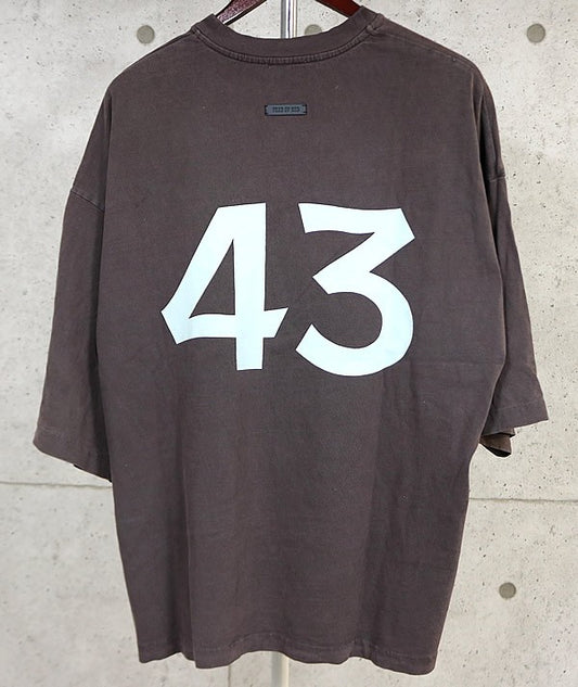 FEAR OF GOD Logo Short Sleeve T-Shirt Burgundy Size M