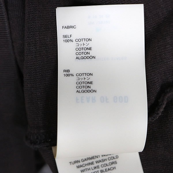 FEAR OF GOD Logo Short Sleeve T-Shirt Burgundy Size M
