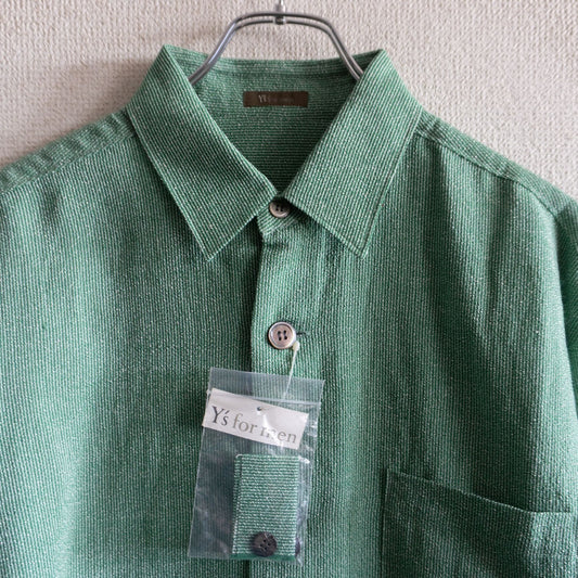 Y's for men Wool Rayon Oversized Shirt Green Size XL