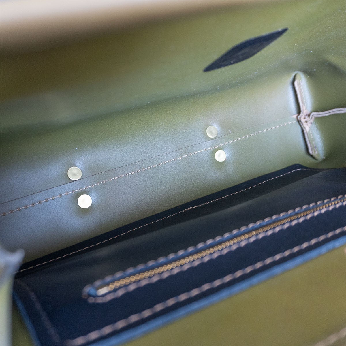 HERZ 3-Way Dalles Leather Bag Green Size ONE SIZE