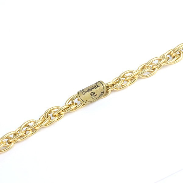 CHANEL Vintage Coco Mark GP Necklace Gold