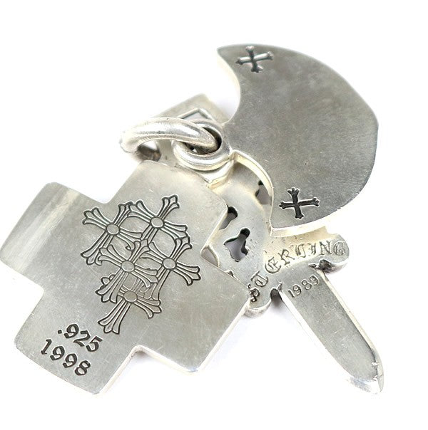 CHROME HEARTS Three Trinkets Pendant Charm Silver