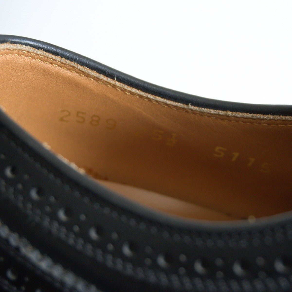 REGAL Wingtip Leather Shoes Black Made in Japan Size 25.5EE