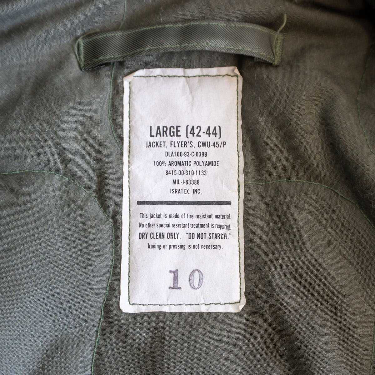 US ARMY USAF 90s CWU-45/P Flight Jacket Size L