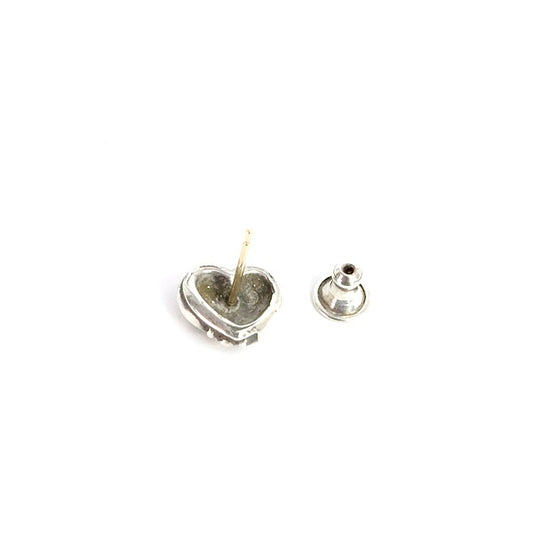 CHROME HEARTS SV925 Silver Heart Stud Earring