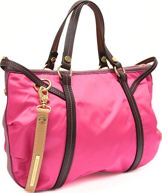 Orobianco Pink Nylon 2-Way Tote Bag