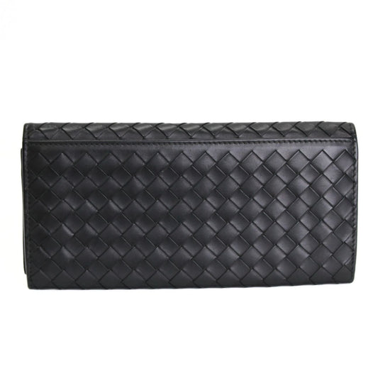 BOTTEGA VENETA Intrecciato Bi-fold Leather Black