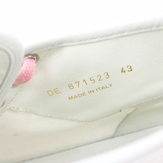 SAINT LAURENT PARIS Logo Sneakers White/Pink Size EU 43
