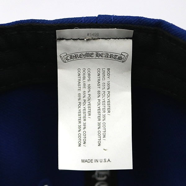 CHROME HEARTS Blue CH Embroidered Silver Trucker Cap
