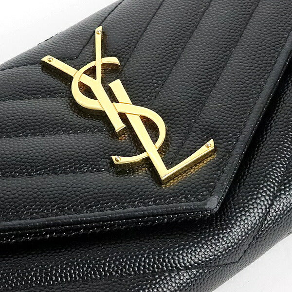 SAINT LAURENT PARIS Cassandra Wallet Black